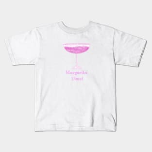 Margarita Time with a Pink Glass Kids T-Shirt